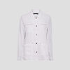 Veste droite boutonnee ecru femme