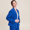 Veste droite fluide bleu electrique femme