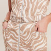 Robe droite zippée beige femme