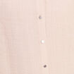 Chemise col montant manches 3/4 ivoire femme