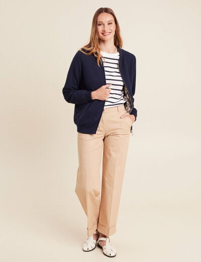 Gilet réversible esprit bomber beige femme
