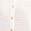 Gilet manches courtes col rond ecru femme