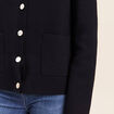 Veste r&eacute;versible en maille noir femme