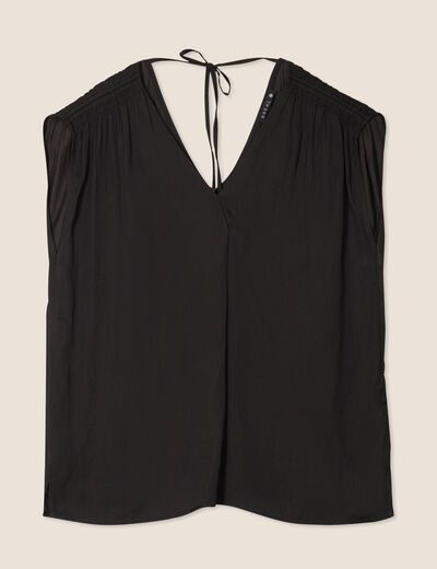 Blouse sans manches noir femme