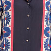 Chemise manches longues fluide bleu femme