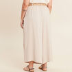 Pantalon jupe-culotte large gris clair femme