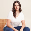 T-shirt manches courtes ecru femme
