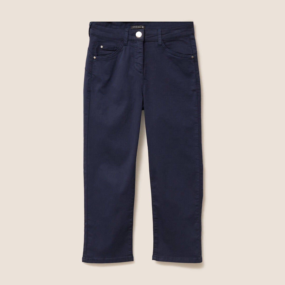 Pantacourt magique Le L&eacute;ger coupe droite bleu marine femme