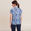 Chemise manches courtes bleu femme