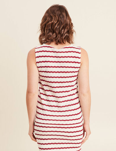 Débardeur cintré sans manches beige femme