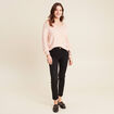Pull confectionné en France vieux rose femme