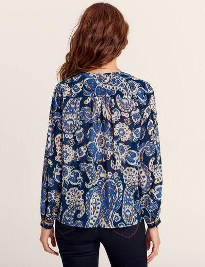 Blouse manches longues noir femme