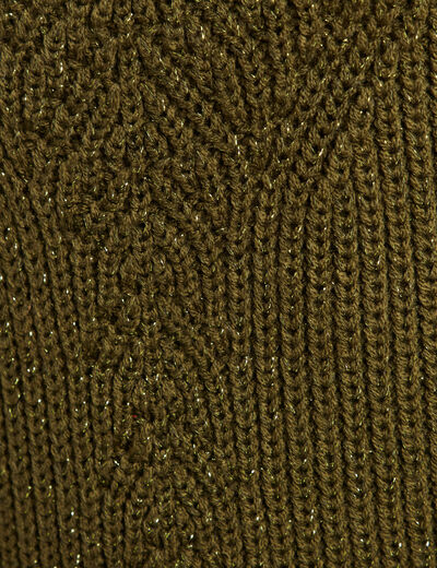 Pull manches longues vert foncé femme
