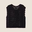Débardeur macramé noir femme