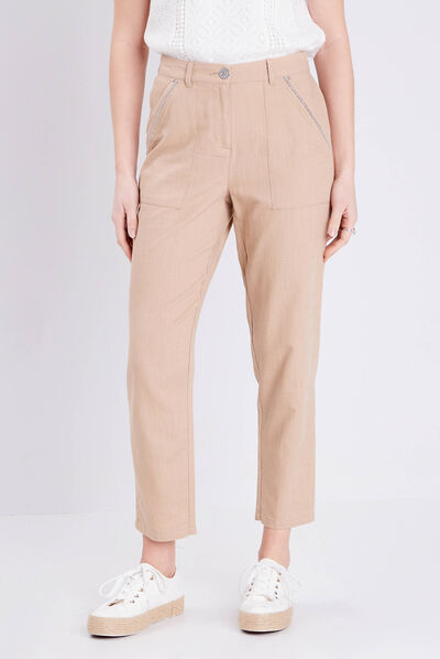 Pantalon flou sable femme