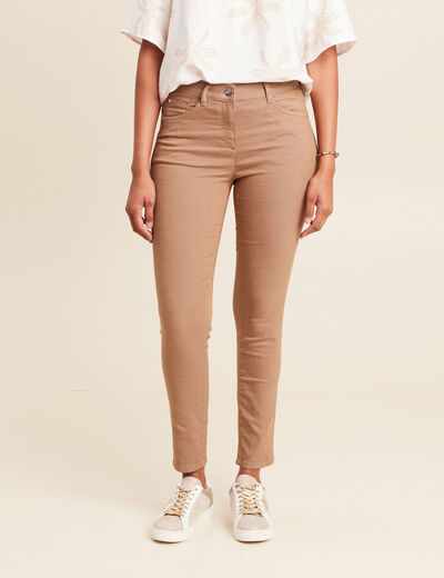 Pantalon magique Le L&eacute;ger coupe ajust&eacute;e marron femme