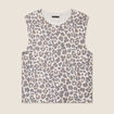Pull sans manches ecru femme
