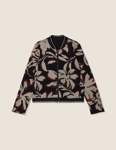 Blouson zippé réversible marron clair femme