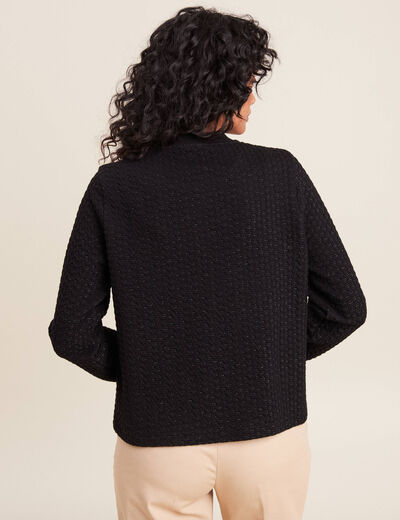 Gilet manches longues noir femme