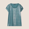 T-shirt manches courtes vert femme