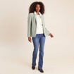 Veste tailleur velours vert clair femme