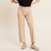 Pantalon flare 7/8ème beige femme