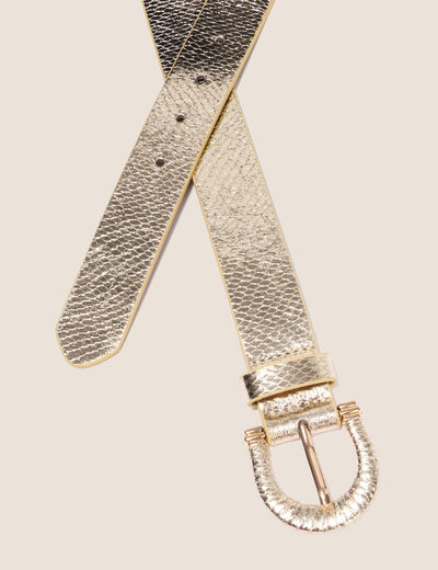 Ceinture fine couleur or femme