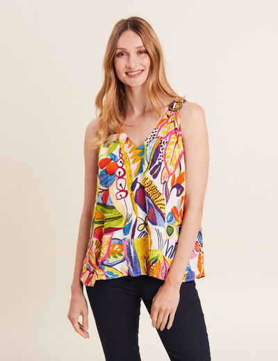 Blouse sans manches multicolore femme