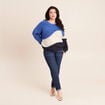 Pull col rond manches longues ecru femme