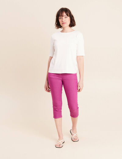 Pantacourt magique Le L&eacute;ger coupe droite violet femme