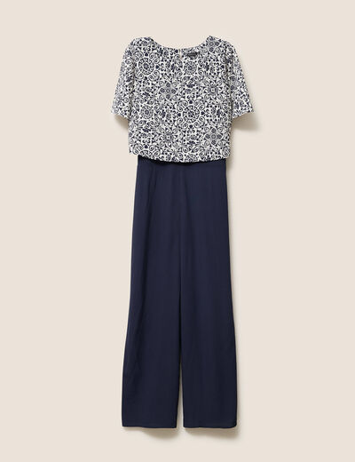 Ensemble combinaison 2 en 1 bleu marine femme