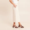 Jupe en coton taille standard ivoire femme