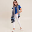 Blouse manches courtes bleu electrique femme