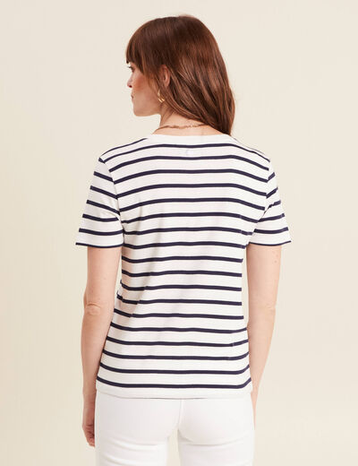 T-shirt manches courtes blanc femme