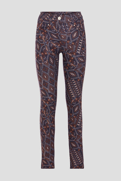 Pantalon ajusté blanc femme