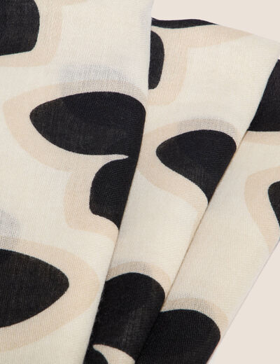 &Eacute;tole satin&eacute;e en polyester recycl&eacute; noir femme