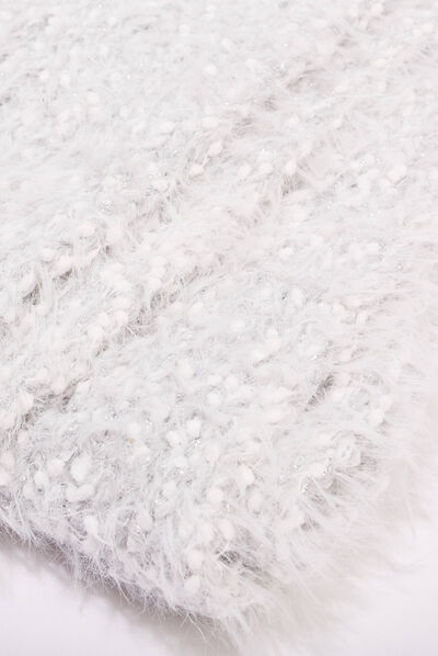 Lot bonnet et écharpe gris clair femme