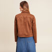 Veste doublée marron foncé femme