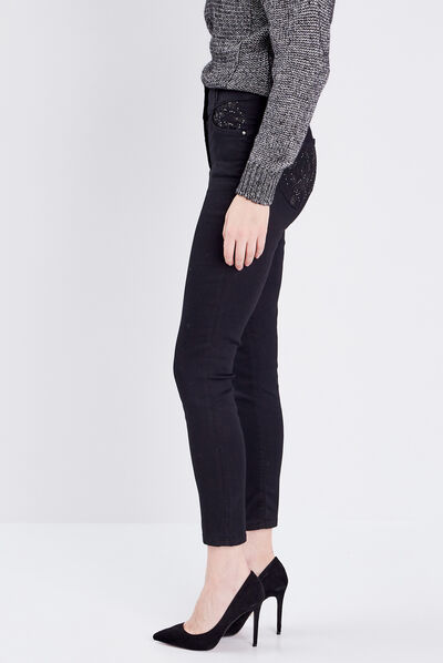 PANTALON LÉGER TOUCHER DOUX MAGIQUE noir femme