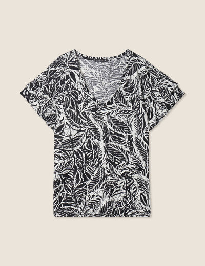 T-shirt manches courtes noir femme