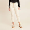 Pantalon jogging velours ivoire femme
