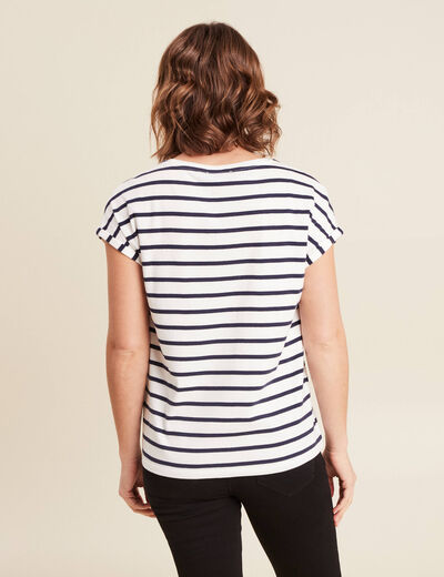 T-shirt manches courtes blanc femme