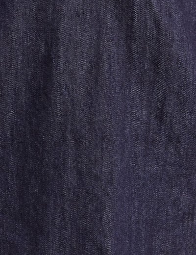 Blouse denim col &agrave; nouer denim brut femme