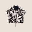 Chemise r&eacute;versible ample manches courtes noir femme