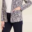 Veste cintrée col châle beige femme