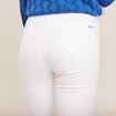 Pantalon léger taille haute long blanc femme