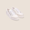 Tennis plates détails zippés blanc femme