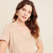 T-shirt manches courtes sable femme