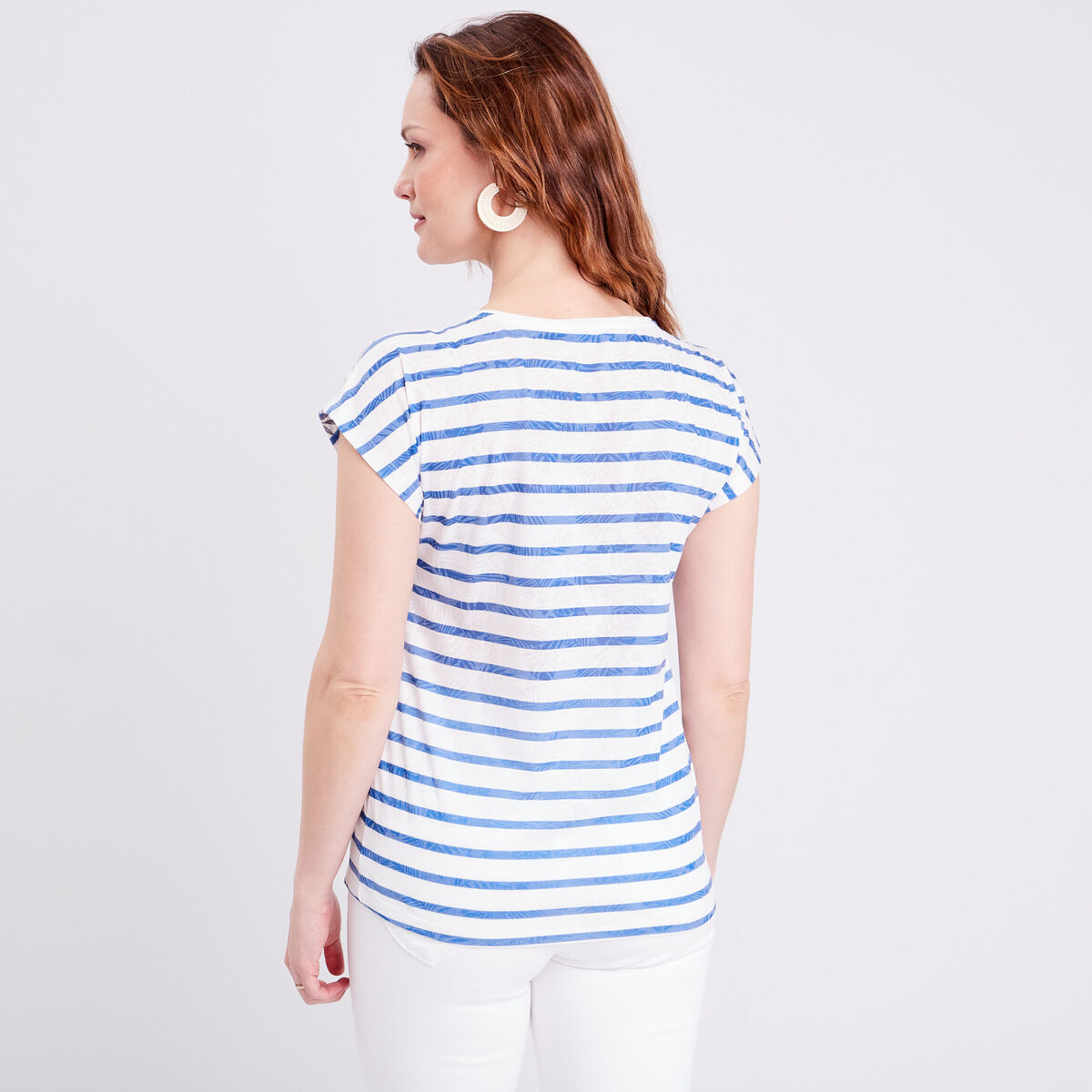 T-shirt manches courtes bleu electrique femme