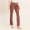 Jean bootcut taille bascul&eacute;e marron femme